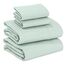 Ruvanti 4-teiliges Flanell-Bettwäsche-Set, 100% Baumwolle, grün, King-Size-Bettlaken, Tiefe Taschen, für alle Jahreszeiten, warm, Set enthält Flachbett, Spannbetttuch und 2 Kissenbezüge.