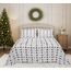 RUVANTI 100% Baumwolle, 4-teiliges Flanell-Bettlaken, King-Size-Bett, Tiefe Tasche, warm, super weich, atmungsaktiv, feuchtigkeitsableitend, inklusive Bettlaken, 2 Kissenbezüge – Jingle Bell