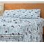 RUVANTI 100% Baumwolle, 4-teiliges Flanell-Bettlaken für King-Size-Bett, Tiefe Tasche, warm, super weich, atmungsaktiv, inklusive Bettlaken, 2 Kissenbezüge – nostalgischer Winter