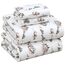 RUVANTI Flanell-Bettwäsche-Set für King-Size-Bett, 100% gebürstete Baumwolle, Tiefe Taschen, 40,6 cm, für alle Jahreszeiten, atmungsaktiv und extra weich, warm und gemütlich, 4-teilig, Hilly Huts