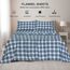 RUVANTI Flanell-Bettwäsche-Set für King-Size-Bett, 100% gebürstete Baumwolle, Tiefe Taschen, 40,6 cm, für alle Jahreszeiten, atmungsaktiv und extra weich, warm und gemütlich, 4-teilig, Illusion Karo