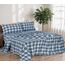 RUVANTI Flanell-Bettwäsche-Set für King-Size-Bett, 100% gebürstete Baumwolle, Tiefe Taschen, 40,6 cm, für alle Jahreszeiten, atmungsaktiv und extra weich, warm und gemütlich, 4-teilig, Illusion Karo