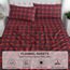 Ruvanti 4-teiliges Flanell-Bettwäsche-Set aus 100% Baumwolle, mit tiefen Taschen, warm, superweich, Flanell-Bettlaken-Set mit Bettlaken, Spannbetttuch und 2 Kissenbezügen (Kariertes Weihnachtsmotiv)