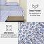RUVANTI 100% Cotton 4 Piece Flannel Sheets Full Snow Flake Print Deep Pocket -Warm-Super Soft - Breathable Moisture Wicking Flannel Bed Sheet Set Full Include Flat Sheet, Fitted Sheet 2 Pillowcases