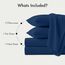RUVANTI Bettlaken aus 100 % Baumwoll-Flanell für King-Size-Betten – 4-teilig, warm, weich und atmungsaktiv, tiefe Taschen, doppelt gebürstet, gemütlich, Ganzjahres-Bettwäsche-Set, Dunkelblau