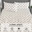 RUVANTI 100% Baumwolle, 4-teiliges Flanell-Bettlaken für King-Size-Bett, Tiefe Tasche, warm, super weich, atmungsaktiv, feuchtigkeitsableitend, Spannbetttuch, 2 Kissenbezüge – Schwarze Katze