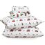 RUVANTI 100 % Baumwolle, 3-teiliges Flanell-Bettlaken-Set, Doppelbett, tiefe Tasche, warm, super weich, atmungsaktiv, feuchtigkeitsableitend, Spannbetttuch, 1 Kissenbezug – Jingle Bell