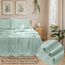 RUVANTI Bettlaken aus 100 % Baumwoll-Flanell für Doppelbett, 3-teilig, warm, weich und atmungsaktiv, tiefe Taschen, doppelt gebürstet, gemütlich, für alle Jahreszeiten, Minzgrün