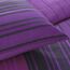 Sleepdown Wende-Bettwäsche-Set, texturiert, gestreift, pflegeleicht, weich, kuschelig, 155 x 220 cm + 2 Kissenbezüge 80 x 80 cm, Polycotton, Violett, 5056242763604