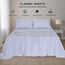 RUVANTI 100% Cotton 3 Pcs Flannel Sheets Twin Snow Flake Print - Deep Pocket, Warm, Super Soft & Breathable Twin Size Flannel Kids Bedding Sheets Set Include Flat Sheet, Fitted Sheet &1 Pillow Case