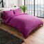 Sleepdown Wende-Bettwäsche-Set, texturiert, gestreift, pflegeleicht, weich, kuschelig, 155 x 220 cm + 2 Kissenbezüge 80 x 80 cm, Polycotton, Violett, 5056242763604