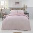 Sleepdown Bettwäsche-Set, strukturiert, gestreift, Rosa/Grau, wendbar, für Einzelbett, Doppelbett, Super-Kingsize-Bett (Einzelbett)
