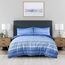 Sleepdown Bettwäsche-Set mit Kissenbezug, strukturiert, gestreift, Marineblau, Weiß, weich, pflegeleicht, gemütlich, wendbar, Bettwäsche-Set mit Kissenbezug – Einzelbett (135 x 200 cm), 5056242890034