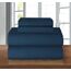 Elegant Comfort Bettwäsche-Set, luxuriös, weich, Fadenzahl 1500, ägyptische Qualität, Knitter- und lichtbeständig, 3 Stück Modern Full Marineblau