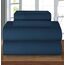 Elegant Comfort Bettwäsche-Set, luxuriös, weich, Fadenzahl 1500, ägyptische Qualität, Knitter- und lichtbeständig, 3 Stück Modern California King Marineblau