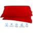 Eleganter Komfort, Fadenzahl, Falten- und farbbeständig, ägyptische Qualität, 3-teiliges Bettwäsche-Set mit Bettlaken, Spannbetttuch und 1 Kissenbezug Twin/Twin XL Exotisches Rot