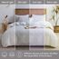 JELLYMONI Bettbezug, Queen-Size, Weiß (Bright White), 3-teiliges Boho-Bettwäsche-Set, kariert, Polyester, getuftet, Jacquard-Strick, strukturierter Bettbezug, 228,6 x 228,6 cm, rautenförmiges