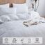 JELLYMONI Bettbezug, Queen-Size, Weiß (Bright White), 3-teiliges Boho-Bettwäsche-Set, kariert, Polyester, getuftet, Jacquard-Strick, strukturierter Bettbezug, 228,6 x 228,6 cm, rautenförmiges
