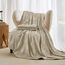 JELLYMONI Bettbezug, Twin-Size, Khaki, 3-teiliges Boho-Bettwäsche-Set, kariert, Polyester, getuftet, Bohemian-Jacquard-Strick, strukturierter Bettbezug, 172,7 x 228,6 cm, rautenförmiges geometrisches