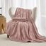 JELLYMONI Bettbezug, Queen-Size, Rosa (Smokey Pink), 3-teiliges Boho-Bettwäsche-Set, kariert, Polyester, getuftet, Bohemian-Jacquard-Strick, strukturierter Bettbezug, 228,6 x 228,6 cm, rautenförmiges