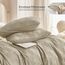 JELLYMONI Bettbezug, Queen-Size, Khaki, 3-teiliges Boho-Bettwäsche-Set, kariert, Polyester, getuftet, Bohemian-Jacquard-Strick, strukturierter Bettbezug, 228,6 x 228,6 cm, rautenförmiges geometrisches