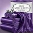 DECOLURE Satin-Bettwäsche-Set, 4-teilig, seidig, luxuriös, weiche Satin-Bettlaken für Doppelbett mit 38,1 cm tiefer Tasche, Doppelnähte, knitterfrei, Violett