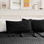 SLEEP ZONE Gestreiftes Kühllaken-Set für King-Size-Betten – Spannbetttuch und Kissenbezüge, 4-teilig, superweich, gestreift, pflegeleicht, tiefe Taschen (Schwarz, King-Size)