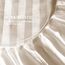 SLEEP ZONE Gestreiftes Kühllaken-Set für King-Size-Betten – Spannbetttuch und Kissenbezüge, 4-teilig, superweich, gestreift, pflegeleicht, tiefe Taschen (Beige, King-Size)
