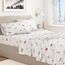 Great Bay Home Flanell-Bettwäsche-Set aus 100% türkischer Baumwolle, Tiefe Taschen, weiche Weihnachtslaken, warme, Anti-Pilling-Flanell-Bettlaken (King, Welpen im Schnee)