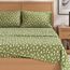 Great Bay Home Flanell-Bettwäsche-Set, Queen-Size-Größe, 100% türkische Baumwolle, doppelt gebürstet, Lodge-Bedruckt, ultraweich, gemütlich, 4-teiliges Bettwäsche-Set (kleine Bäume, Olivgrün)