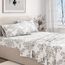 Great Bay Home Flanell-Bettwäsche-Set aus 100 % türkischer Baumwolle, Blumenmuster, tiefe Taschen, warme, doppelt gebürstete Bettlaken, Flanell-Bettlaken von Great Bay Home (Twin, Toile – Grau)