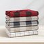 Great Bay Home 100 % türkische Baumwolle Buffalo Karo Plaid Flanell Bettwäsche-Set,tiefe Tasche, weiche Bettlaken,warme, doppelt gebürstete Bettlaken,vorgeschrumpfte und fusselfreie Flanell-Bettlaken