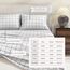Great Bay Home Flanell-Bettwäsche-Set, volle Größe, 100 % türkische Baumwolle, doppelt gebürstet, bedruckt, ultraweich, gemütlich, 4-teiliges Bettwäsche-Set (Fensterscheibe, Weiß/Grau)