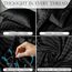 DECOLURE Gestreiftes Satin-Bettwäsche-Set für Doppelbett, luxuriöses Seidengefühl, Satin, Doppelbett, elegant, seidig weich, Doppelbettgröße, faltenfrei, schwarze Satin-Bettlaken mit tiefer Tasche,