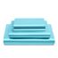 Vonty Satin-Bettlaken-Set, seidig, weiches Satin, 1 Spannbettlaken mit tiefen Taschen, 1 Bettlaken und 1 Kissenbezüge, Himmelblau