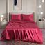 Vonty Satin-Bettlaken-Set, Queen-Size-Größe, seidig weiches Satin-Bettwäsche-Set, 1 Spannbettlaken mit tiefen Taschen + 1 Bettlaken + 2 Kissenbezüge, Burgunderrot