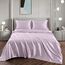 Vonty Satin-Bettlaken, Queen-Size-Größe, seidig weiches Satin, luxuriöses Lavendel-Satin-Bettlaken-Set, 1 tiefes Spannbetttuch + 1 Bettlaken + 2 Kissenbezüge