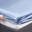 Vonty Satin-Bettlaken-Set, seidig weiches Satin, 1 Spannbettlaken mit tiefen Taschen + 1 Bettlaken + 1 Kissenbezug, Babyblau