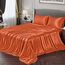 Vonty Satin Sheets Queen Silky Soft Satin Bed Sheets Burnt Orange Satin Sheets Set, 1 Deep Pocket Fitted Sheet + 1 Flat Sheet + 2 Pillowcases