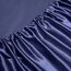 Vonty Satin Sheets California King Seidig weiches Satin-Bettwäsche-Set, 1 Spannbettlaken mit tiefen Taschen + 1 Bettlaken + 2 Kissenbezüge, Marineblau