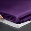 Vonty Satin-Bettlaken, volle Größe, seidig-weiches Satin-Bettwäsche-Set, 1 Spannbettlaken mit tiefen Taschen + 1 Bettlaken + 2 Kissenbezüge, Dunkelviolett, yuhuai231212-304