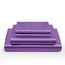Vonty Satin-Bettlaken, seidig, weiches Satin-Bettwäsche-Set, 1 Spannbettlaken mit tiefen Taschen + 1 Bettlaken + 2 Kissenbezüge, Violett