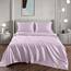 Vonty Satin-Bettlaken, volle Größe, seidig-weiches Satin, luxuriöses Lavendel-Bettwäsche-Set, 1 Spannbettlaken mit tiefen Taschen + 1 Bettlaken + 2 Kissenbezüge