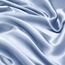Vonty Satin-Spannbettlaken, volle Größe, seidig weiches Satin, Babyblau, 1 Spannbettlaken mit tiefen Taschen + 1 Bettlaken + 2 Kissenbezüge