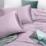 Vonty Satin-Bettlaken, volle Größe, seidig-weiches Satin, luxuriöses Lavendel-Bettwäsche-Set, 1 Spannbettlaken mit tiefen Taschen + 1 Bettlaken + 2 Kissenbezüge