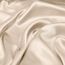Vonty Satin-Bettlaken, seidig, weiches Satin-Bettwäsche-Set, 1 Spannbettlaken mit tiefen Taschen + 1 Bettlaken + 2 Kissenbezüge, Beige