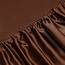 Vonty Satin Sheets King Silky Soft Satin Bed Sheets Brown Sheet Set, 1 Deep Pocket Fitted Sheet + 1 Flat Sheet + 2 Pillowcases