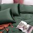 Vonty Satin-Bettlaken-Set für King-Size-Bett, seidig, weiches Satin-Bettwäsche-Set, 1 Spannbettlaken mit tiefen Taschen + 1 Bettlaken + 2 Kissenbezüge, Waldgrün
