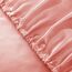 Vonty Satin-Bettlaken für King-Size-Betten, seidig weiches Satin, Rouge-Pink, 1 Spannbetttuch mit tiefer Tasche, 1 Bettlaken + 2 Kissenbezüge