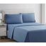Clara Clark Luxury Soft Bedding Sheets & Pillowcases Bettwäsche-Set für Doppelbett, gebürstet, Tiefe Taschen, Mikrofaser, Blue Heaven, Queen
